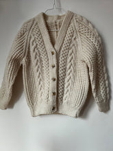 Load image into Gallery viewer, Aran Hand Knitted Cardigan - Cream Age 4-6 years
