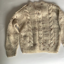 Load image into Gallery viewer, Hand Knit Cream Chunky Jumper Age 4
