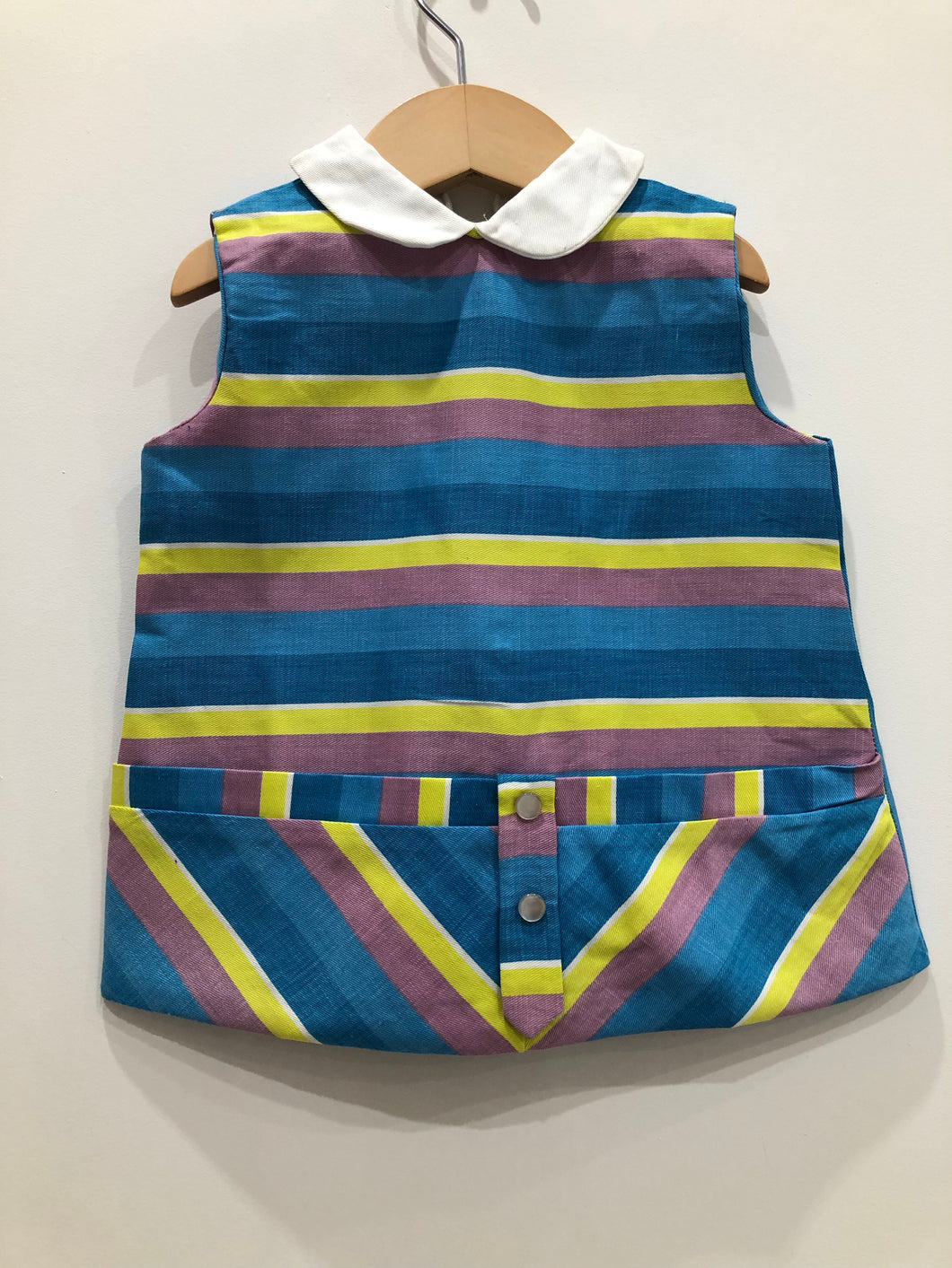 Vintage Blue Striped Vintage 1960 Dress/ Tunic