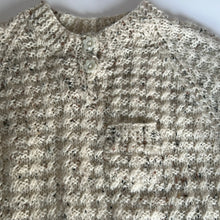 Load image into Gallery viewer, Hand Knit Cream Flecked Buttoned Jumper Aged 2
