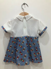 Load image into Gallery viewer, Vintage Blue and White Collared Dress Age 6-12 months
