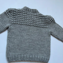 Load image into Gallery viewer, Hand Knit Grey Jumper 6-9 months
