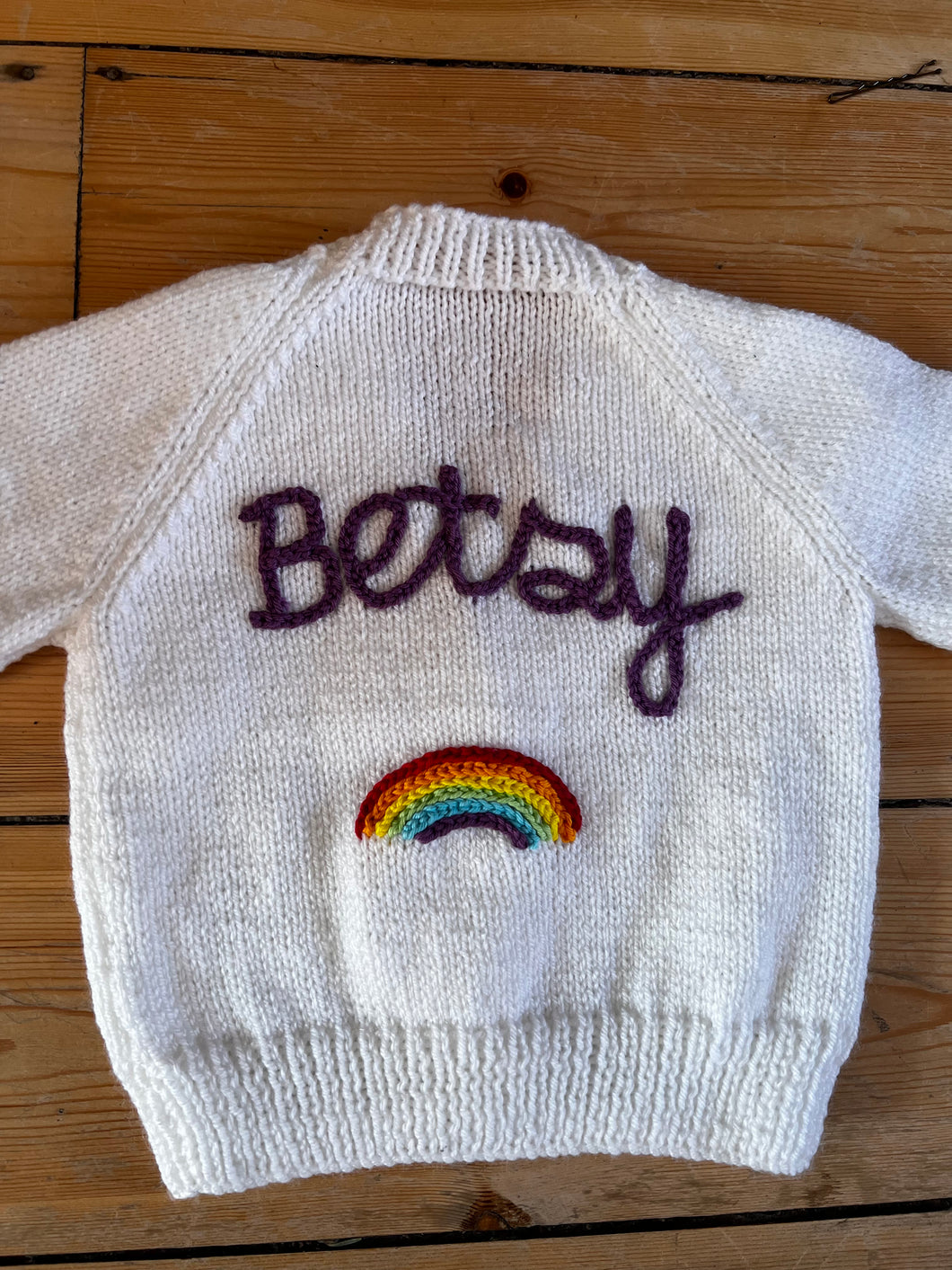 Add on Knit Personalisation Rainbow + one name for Standard Knit