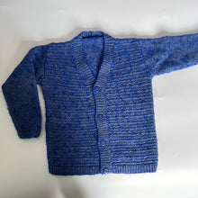 Load image into Gallery viewer, Sale: Hand Knit Blue Cardigan Age 2-3
