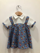 Load image into Gallery viewer, Vintage Blue and White Collared Dress Age 6-12 months
