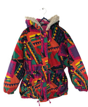 Load image into Gallery viewer, Vintage C&amp;A Bright Aztec Coat Age 9-10
