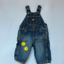 Load image into Gallery viewer, Osh Kosh Smiley Denim Dungarees Age 3 Months
