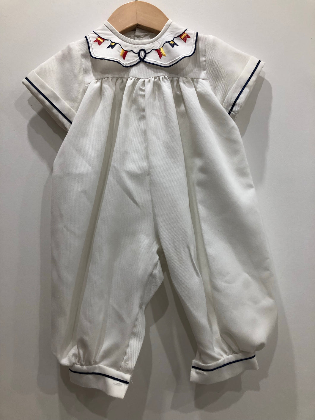 Vintage White Sailor Romper Suit