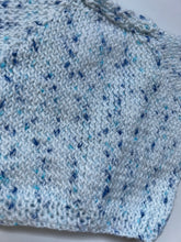 Load image into Gallery viewer, Hand Knit Blue Speckled Cardigan Newborn
