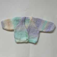 Load image into Gallery viewer, Hand Kit Multi Coloured Cardigan Newborn
