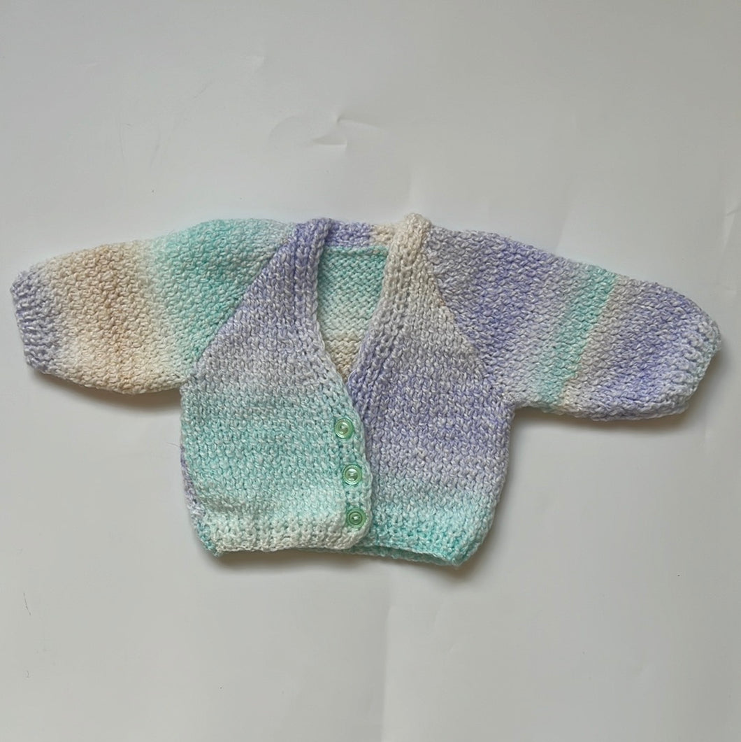 Hand Kit Multi Coloured Cardigan Newborn