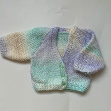 Load image into Gallery viewer, Hand Kit Multi Coloured Cardigan Newborn
