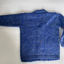 Load image into Gallery viewer, Sale: Hand Knit Blue Cardigan Age 2-3
