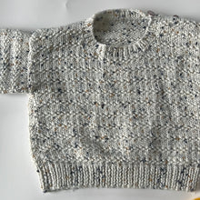 Load image into Gallery viewer, Sale: Hand Knit Oatmeal Fleck Jumper 6-9 Months
