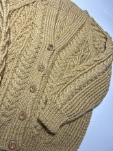 Load image into Gallery viewer, Aran Hand Knitted Cardigan - Caramel Age 6-7 years
