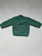 Load image into Gallery viewer, Sale: Hand Knit Green Jumper 0-3 Months
