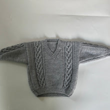 Load image into Gallery viewer, Sale: Hand Knit Grey Jumper 12-18 months
