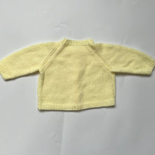 Load image into Gallery viewer, Hand Knit Lemon Cardigan 6-9 Months

