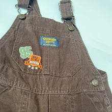 Load image into Gallery viewer, Osh Kosh Brown Dungarees with Patch Detail Age 18 months
