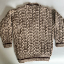 Load image into Gallery viewer, Hand Knit Taupe V Neck Jumper 18 months
